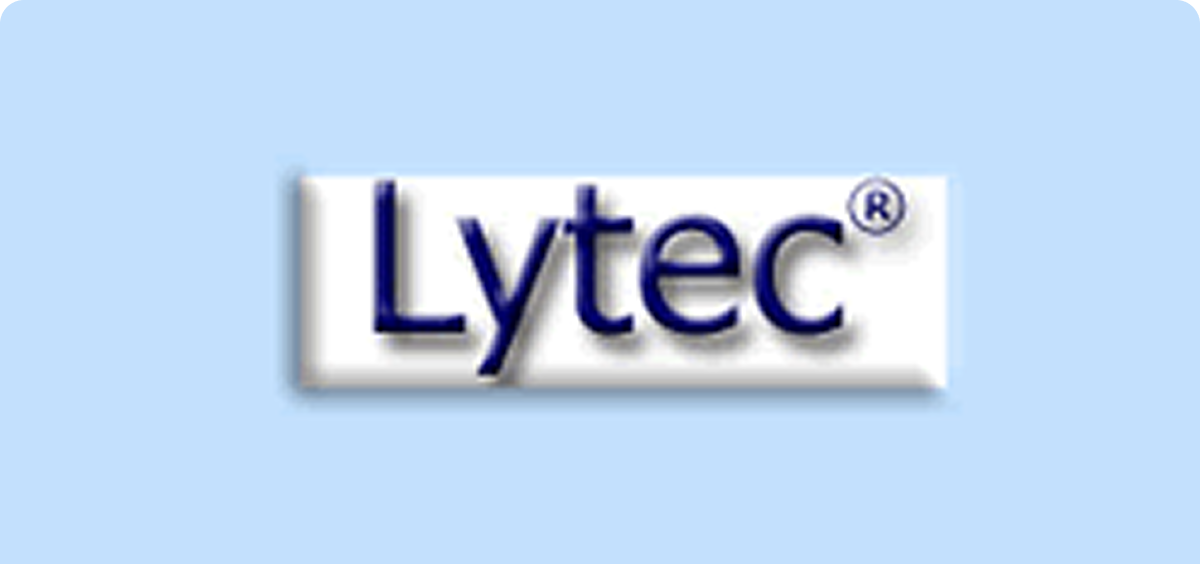 Lytec logo on a light blue background.